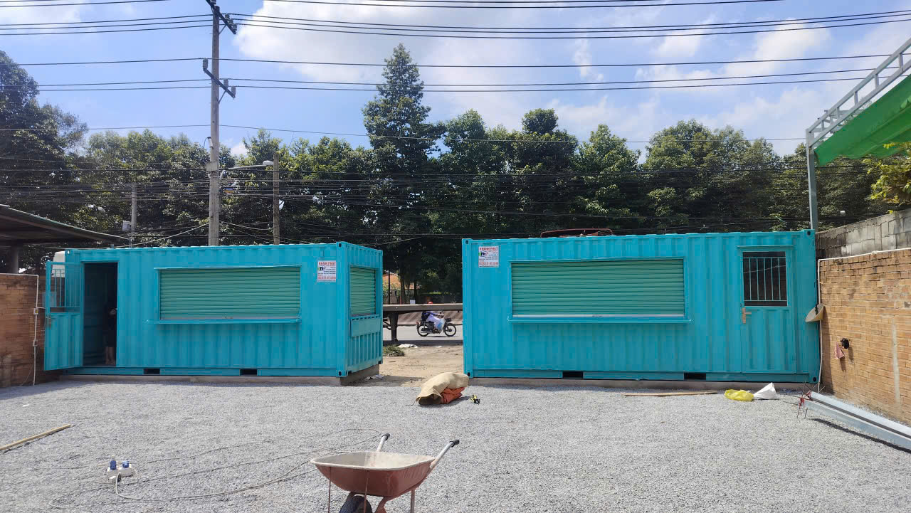 thiết kế quán cafe container
