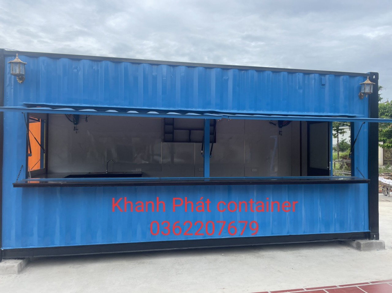 thiết kế quán cafe container